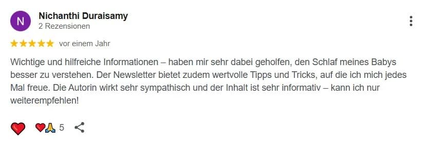 Google-Rezension 8 von 36 für Babyschlummerland