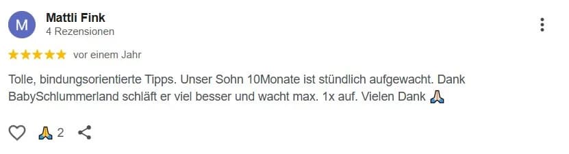 Google-Rezension 9 von 36 für Babyschlummerland