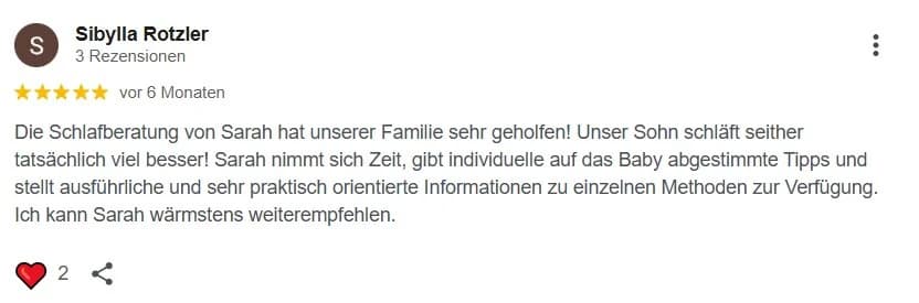 Google-Rezension 13 von 36 für Babyschlummerland