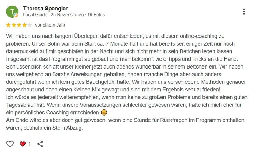 Google-Rezension 16 von 36 für Babyschlummerland