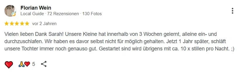 Google-Rezension 29 von 36 für Babyschlummerland