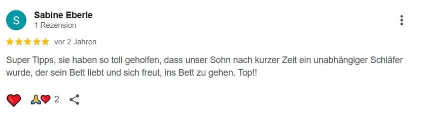 Google-Rezension 33 von 36 für Babyschlummerland
