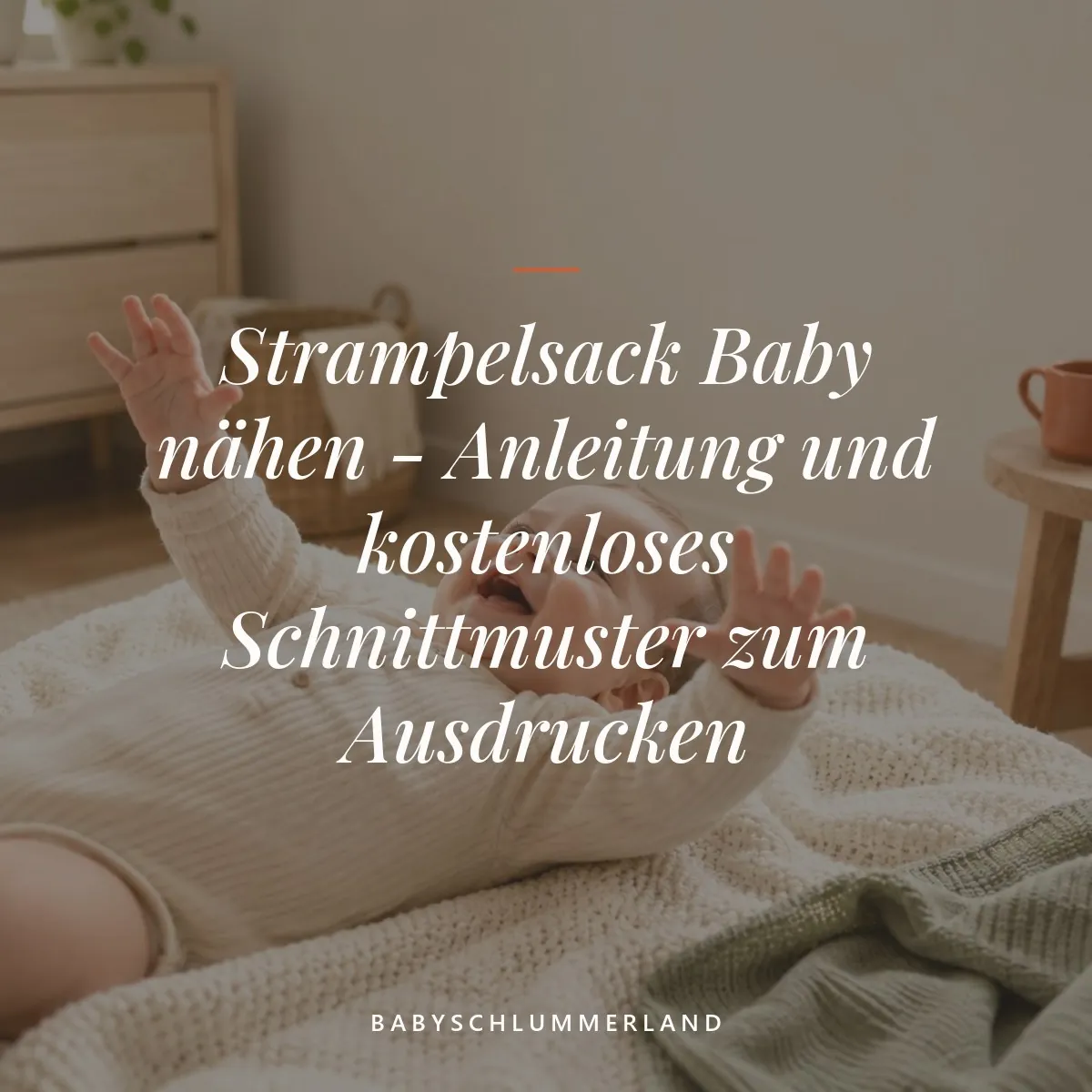 Strampelsack Baby nähen - Anleitung und kostenloses Schnittmuster zum Ausdrucken